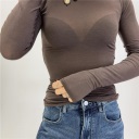 maglia in cashmere collo alto stretch